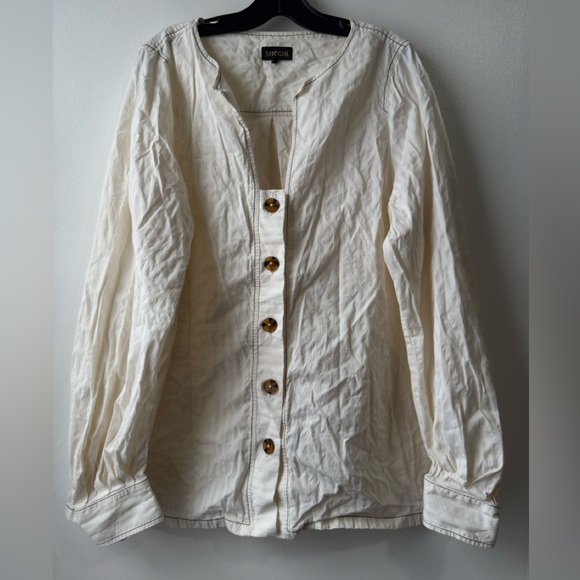Shegul Emme Cream Button-Down Shirt - Picture 12 of 13